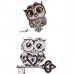 Owl Key Temporary Tattoo Stickers