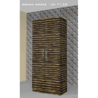 2 Door Plywood Wardrobe, Color Brown Smoke