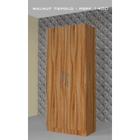 2 Door Plywood Wardrobe, Color Walnut Tiepolo