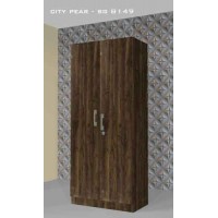 2 Door Plywood Wardrobe, Color City Pear Super Gloss