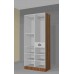 2 Door Plywood Wardrobe, Color Angola Walnut Dark Super Gloss