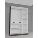 3 Door Plywood Wardrobe, Color Sober Dark Walnut Super Gloss