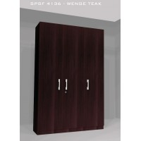 3 Door Plywood Wardrobe, Color Wene Teak