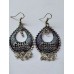 German Silver Oxidized Brass Dangle and Drop Tribal Design Earrings