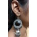 German Silver oxidized Mirror black Beads earrings combo for women's and girls Set of 2 German Silver, Alloy Jhumki Earring