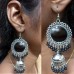 German Silver oxidized Mirror black Beads earrings combo for women's and girls Set of 2 German Silver, Alloy Jhumki Earring