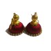 Stylish Hook Multi color Silk Thread Earring Fabric, Plastic, Silk Dori Jhumki Earring