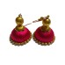 Stylish Hook Multi color Silk Thread Earring Fabric, Plastic, Silk Dori Jhumki Earring