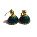 Stylish Hook Multi color Silk Thread Earring Fabric, Plastic, Silk Dori Jhumki Earring