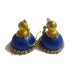 Stylish Hook Multi color Silk Thread Earring Fabric, Plastic, Silk Dori Jhumki Earring