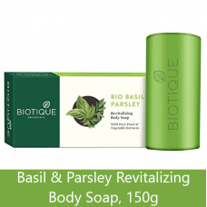 Biotique Basil And Parsley Revitalizing Body Soap, 150g