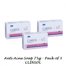 Clinsol Anti Acne Soap 75g Pack of 3