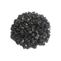 Aquarium / Garden Decor Black Polished Marble Pebbles Stone Aquarium Substrate 1Kg - Kandharam™