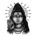 Shiva Mahakal Vasuki Red & Black Combo Temporary Tattoo Stickers