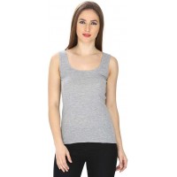 Tank Top Camisoles - Grey - Stretchable Free Size - Plain Sando