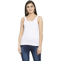 Tank Top Camisoles - White - Stretchable Free Size - Plain Sando